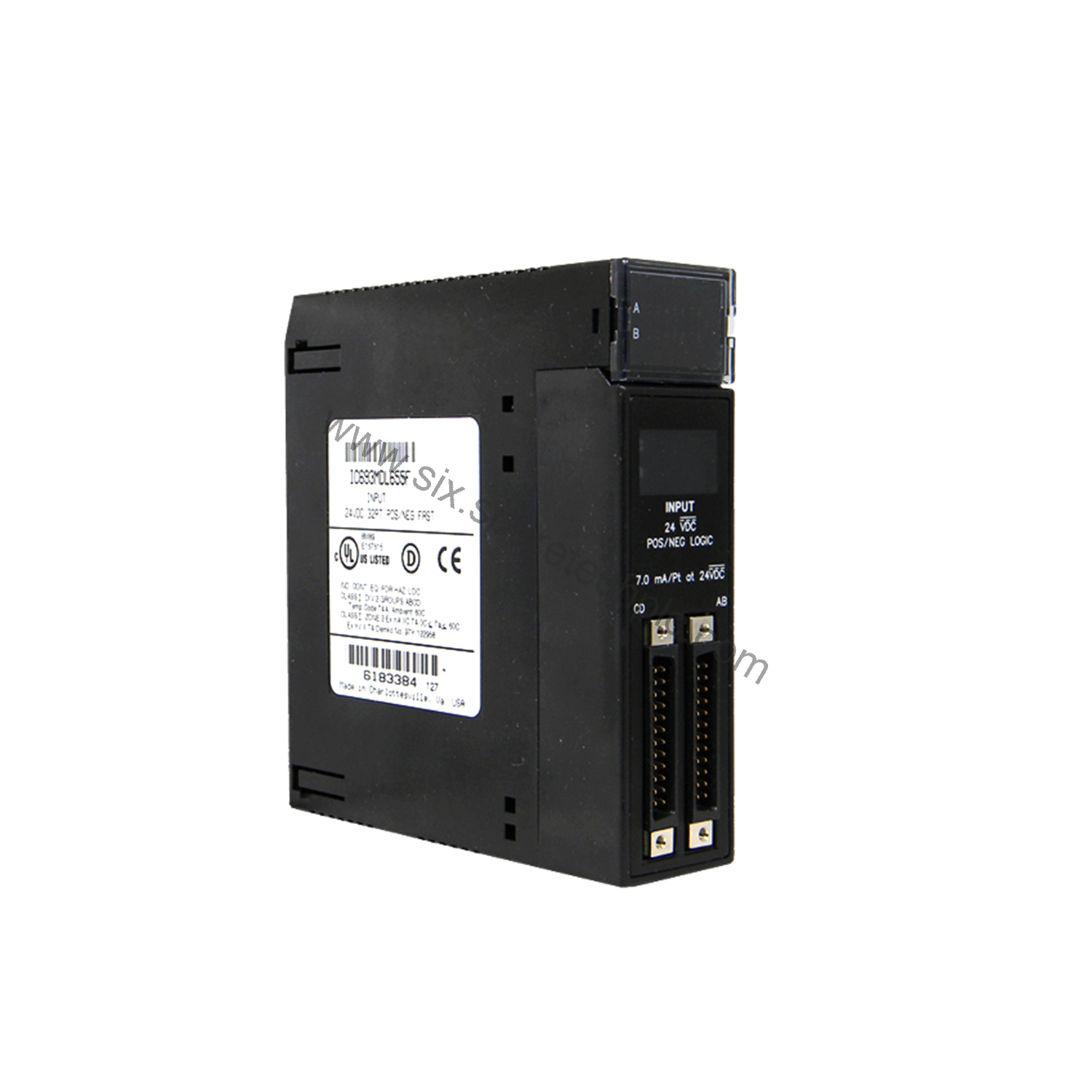 Figure 1: Front view of the GE IC693MDL655 Discrete I/O showing its physical design and enclosure.