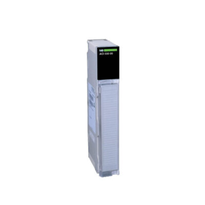 Figure 1: Front view of the Schneider 140AII33000C Input Module showing its physical design and enclosure.