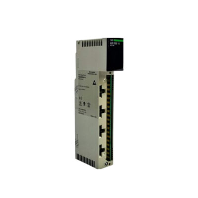 Figure 1: Front view of the Schneider 140ARI03010C Analog showing its physical design and enclosure.