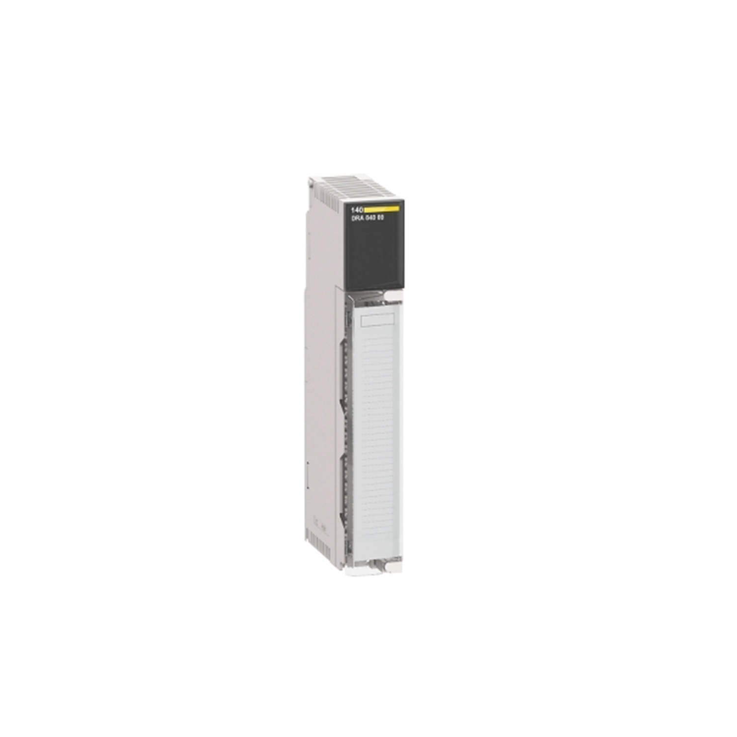 Figure 1: Front view of the Schneider 140CPS42400C Power Supply Module showing its physical design and enclosure.