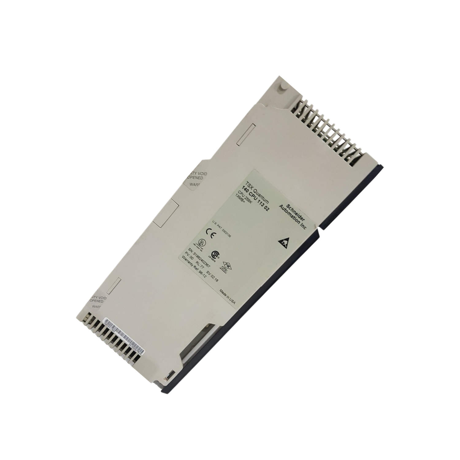 Figure 2: Technical layout and connection details for the Schneider 140CPU11304C CPU Module.