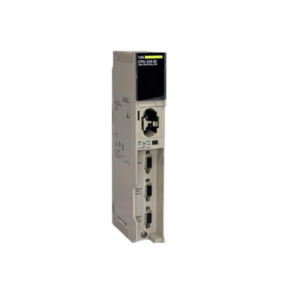Figure 1: Front view of the Schneider 140CPU42401C CPU Module showing its physical design and enclosure.