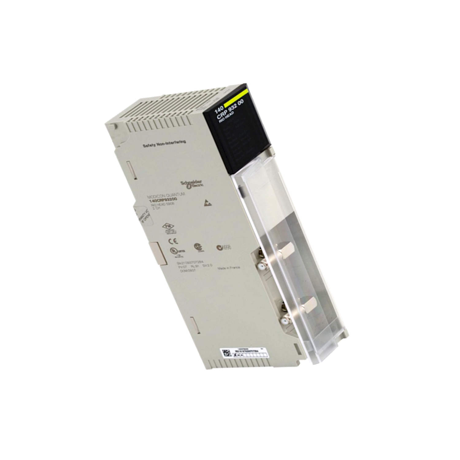 Figure 2: Technical layout and connection details for the Schneider 140CRP93200C RIO head-end adaptor module.
