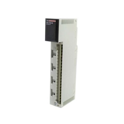 Figure 1: Front view of the Schneider 140DAI74000C Discrete input module showing its physical design and enclosure.
