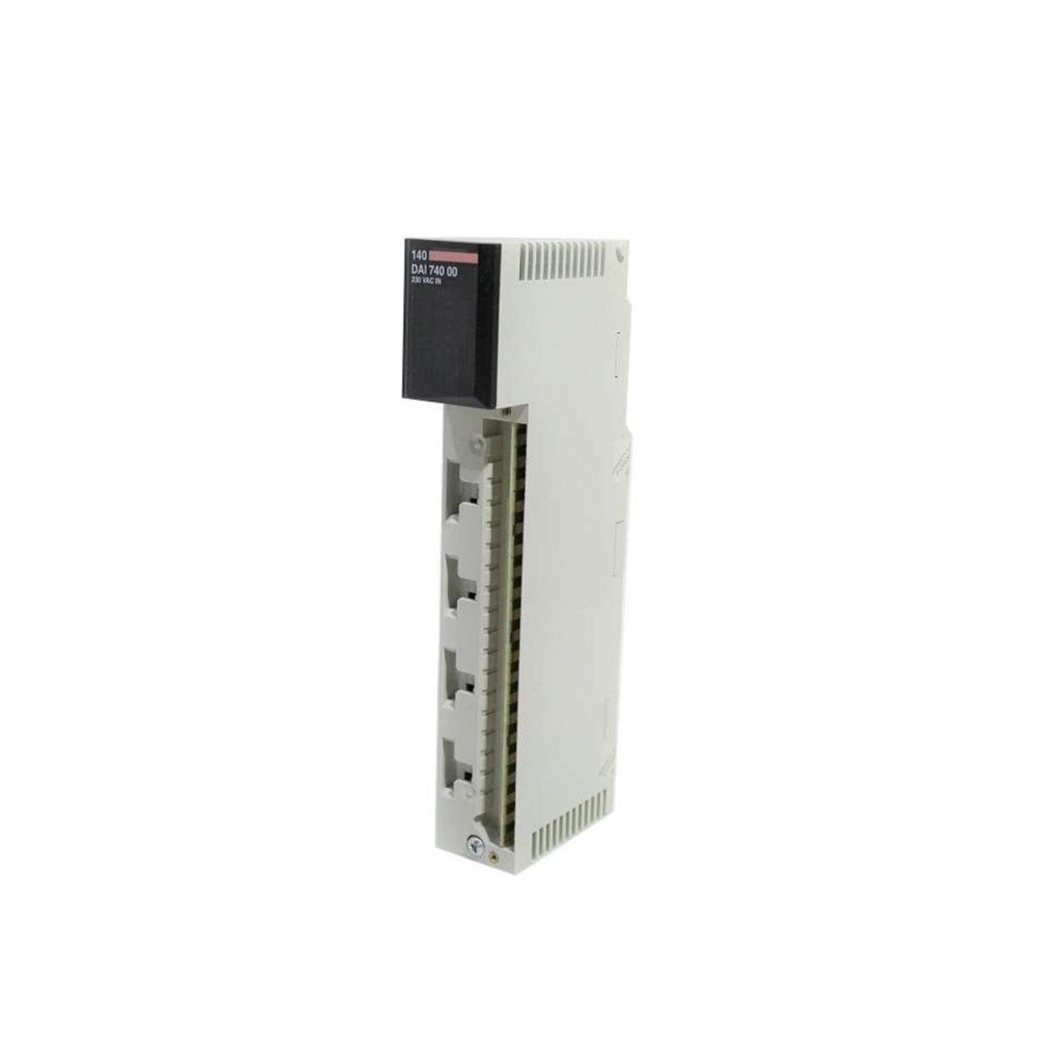 Figure 2: Technical layout and connection details for the Schneider 140DAI74000C Discrete input module.