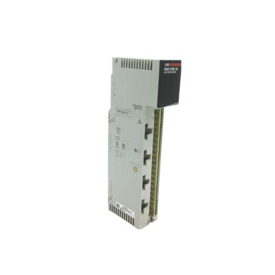 Figure 1: Front view of the Schneider 140DAO84010C Discrete output module showing its physical design and enclosure.