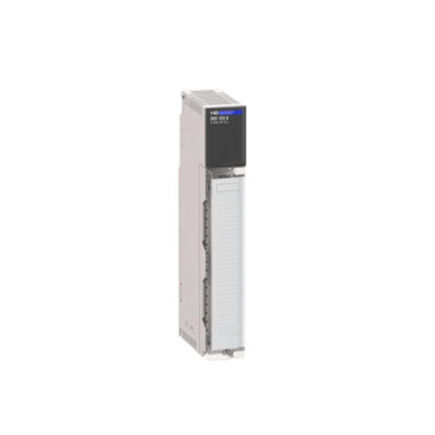 Figure 1: Front view of the Schneider 140DDI35300C DC showing its physical design and enclosure.