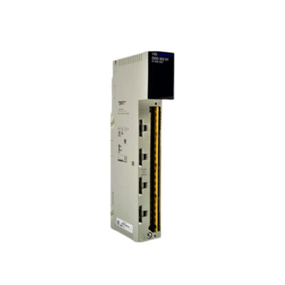 Figure 1: Front view of the Schneider 140DDO35301C Discrete output module showing its physical design and enclosure.