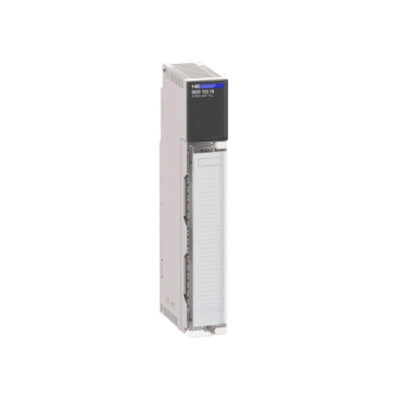 Figure 1: Front view of the Schneider 140DDO36400C Dc discrete output module showing its physical design and enclosure.