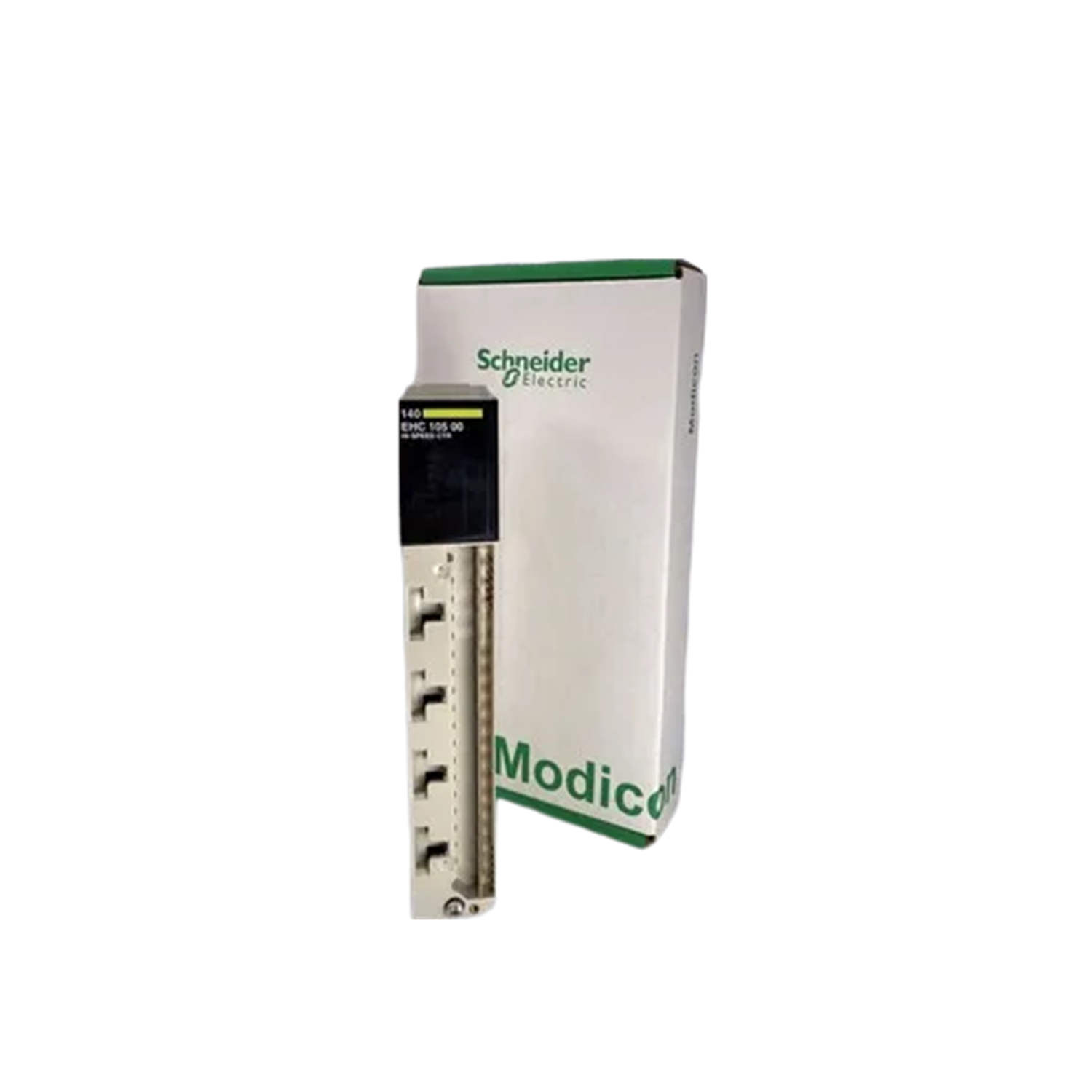 Figure 1: Front view of the Schneider 140EDK77100 Ethernet Development Kit showing its physical design and enclosure.