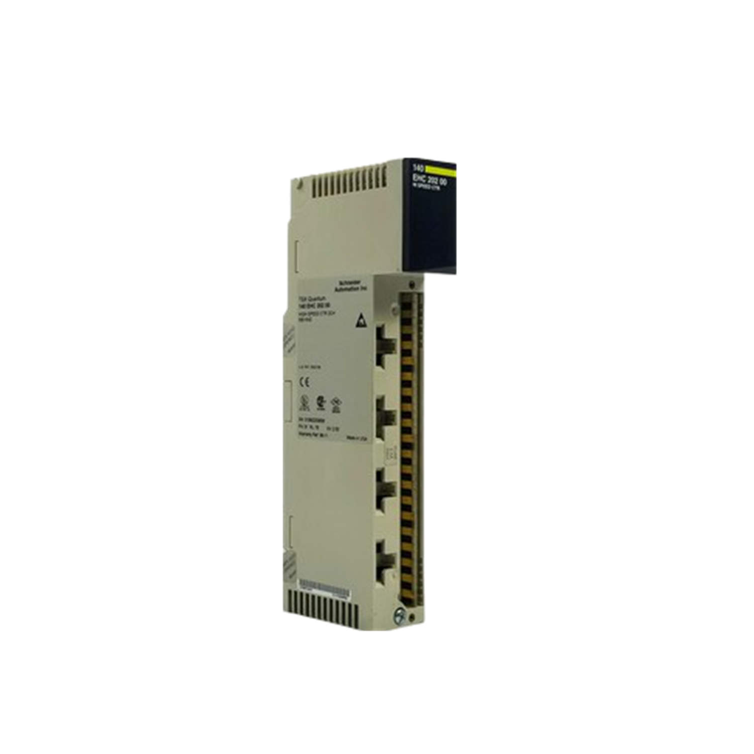 Figure 1: Front view of the Schneider 140EHC20800SC Incremental or quadrature showing its physical design and enclosure.