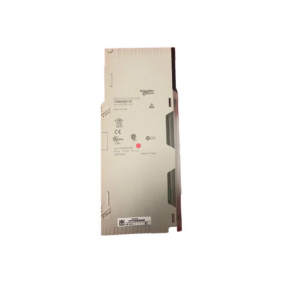 Figure 1: Front view of the Schneider 140EIA92100C AS interface master module showing its physical design and enclosure.