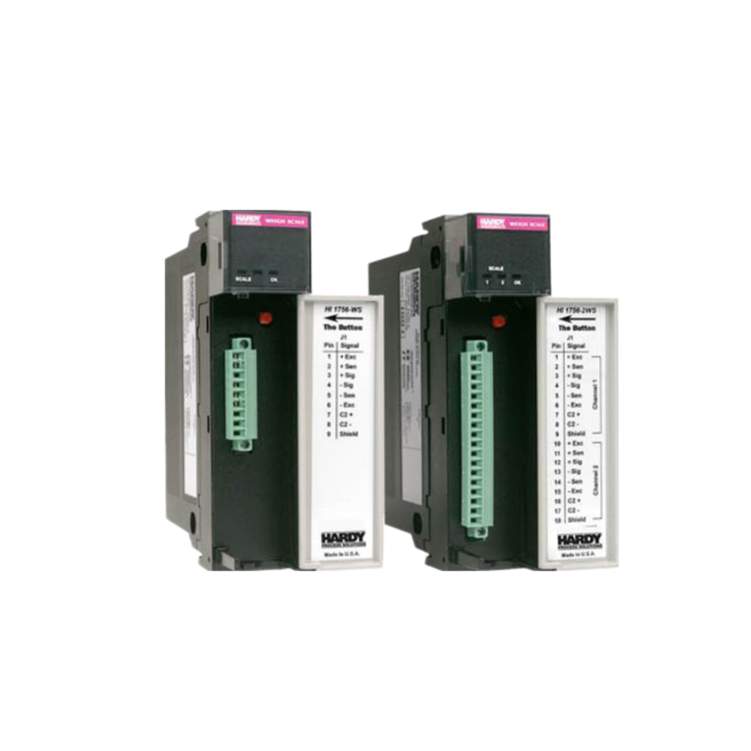 Figure 1: Front view of the Allen-Bradley 1756-OB16I Isoloated DC Output Module showing its physical design and enclosure.