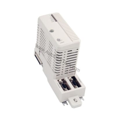 Figure 1: Front view of the GE CI855K01 industrial automation component showing its physical design and enclosure.