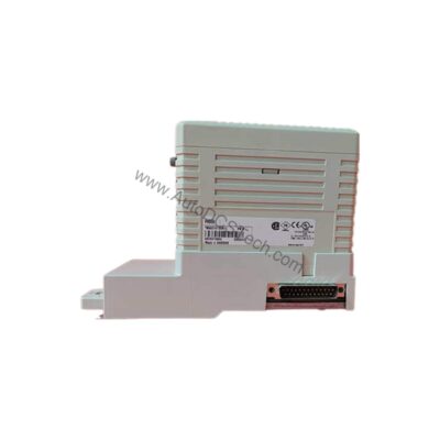 Figure 1: Front view of the GE CI858K01 industrial automation component showing its physical design and enclosure.