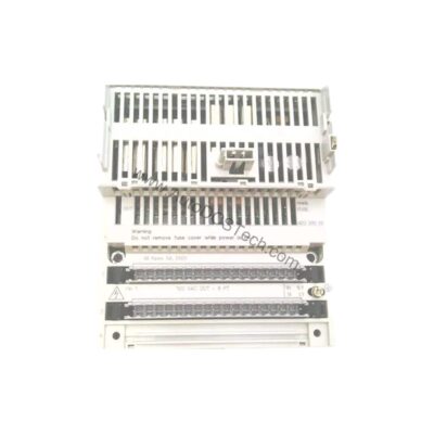 Figure 1: Front view of the Schneider 170ADO53050 industrial automation component showing its physical design and enclosure.