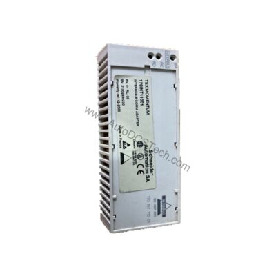 Figure 1: Front view of the Schneider 170INT11001 industrial automation component showing its physical design and enclosure.
