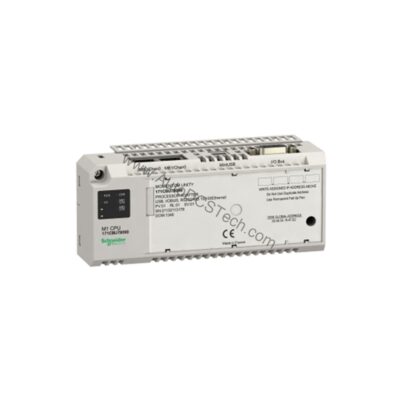 Figure 2: Technical layout and connection details for the Schneider 171CBU78090 industrial automation component.