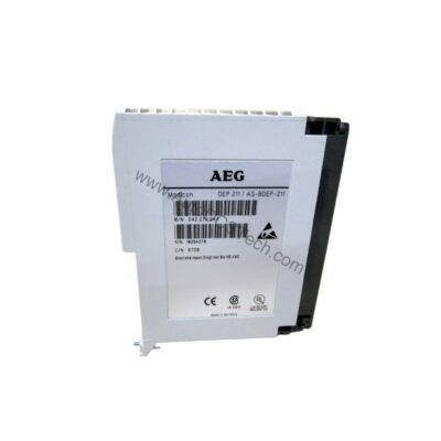Figure 1: Front view of the Schneider AS-BDEP-210 industrial automation component showing its physical design and enclosure.
