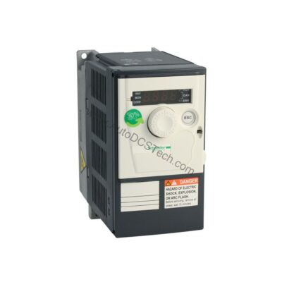 Figure 1: Front view of the Schneider ATV312H018M2 industrial automation component showing its physical design and enclosure.