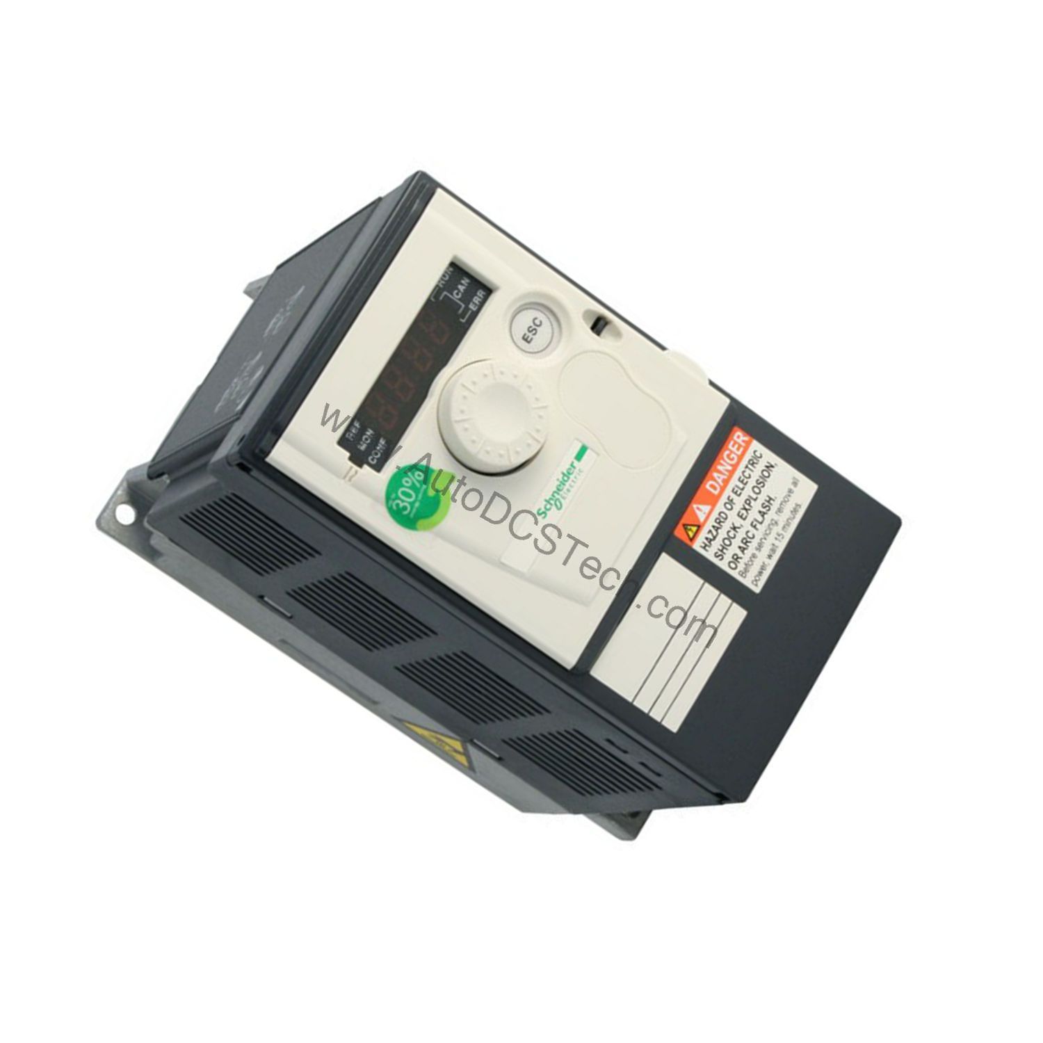 Figure 2: Technical layout and connection details for the Schneider ATV312H018M2 industrial automation component.