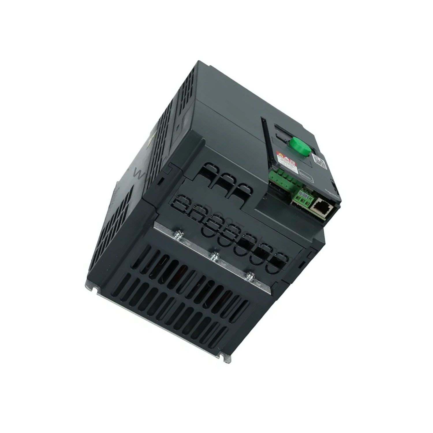 Figure 2: Technical layout and connection details for the Schneider ATV320U55N4C industrial automation component.