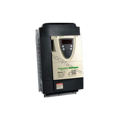 Figure 1: Front view of the Schneider ATV71HD75N4 industrial automation component showing its physical design and enclosure.