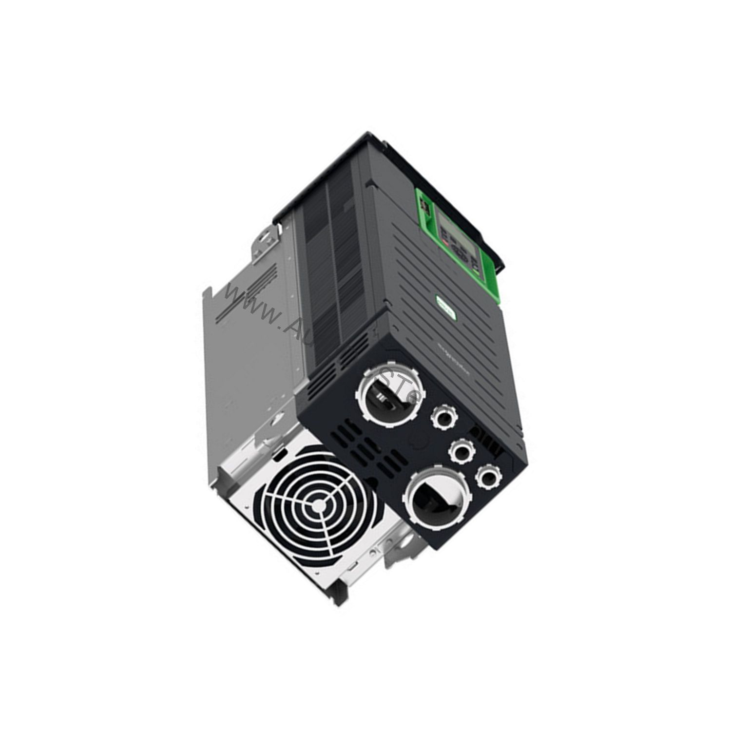Figure 2: Technical layout and connection details for the Schneider ATV930D37N4 industrial automation component.