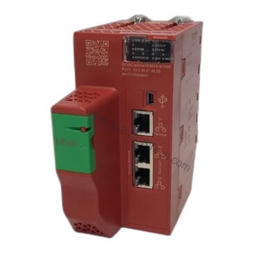 Figure 1: Front view of the Schneider BMEP584040S industrial automation component showing its physical design and enclosure.