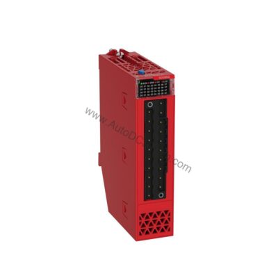 Figure 1: Front view of the Schneider BMXSDO0802 industrial automation component showing its physical design and enclosure.