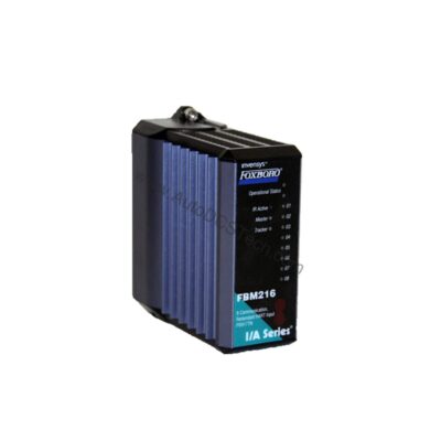 Figure 1: Front view of the Schneider FBM216 industrial automation component showing its physical design and enclosure.