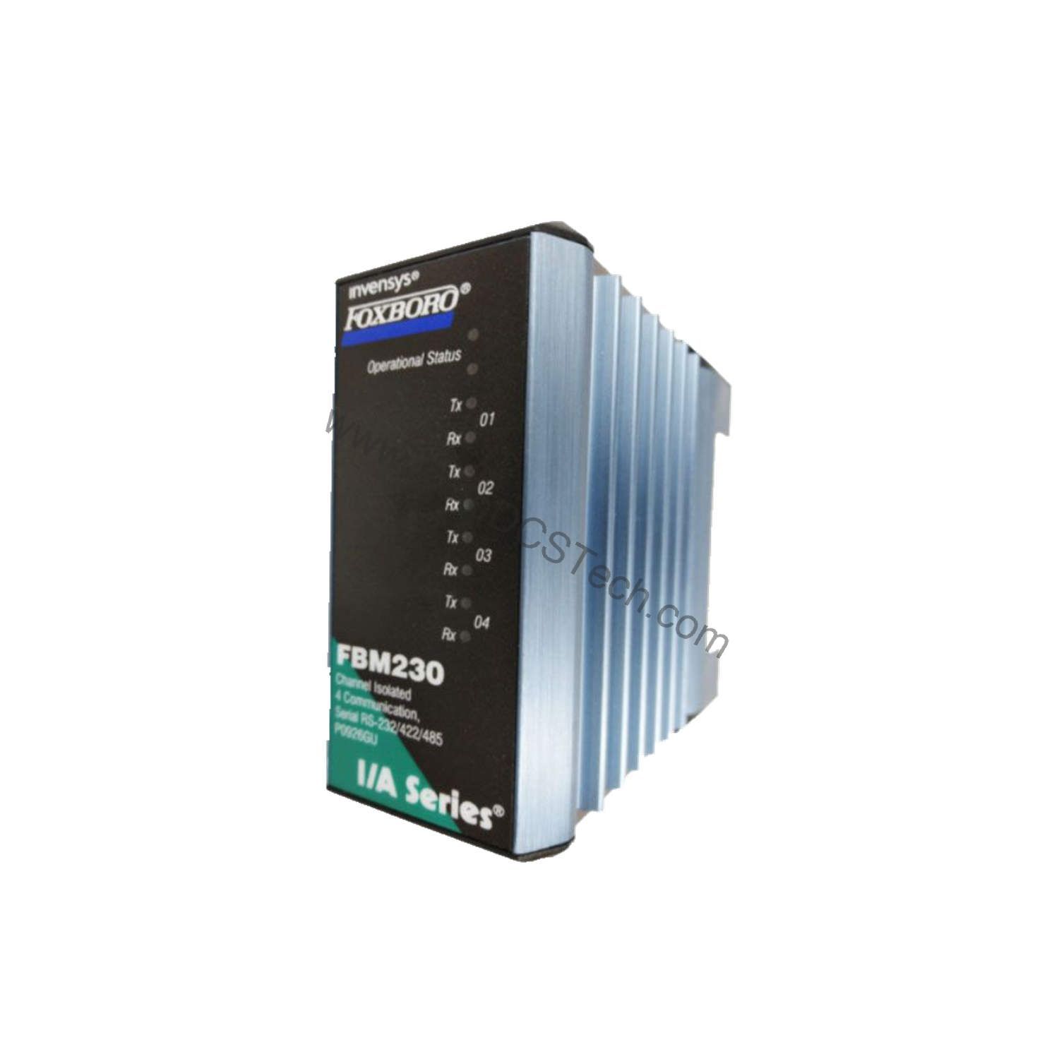 Figure 1: Front view of the Schneider FBM230 industrial automation component showing its physical design and enclosure.