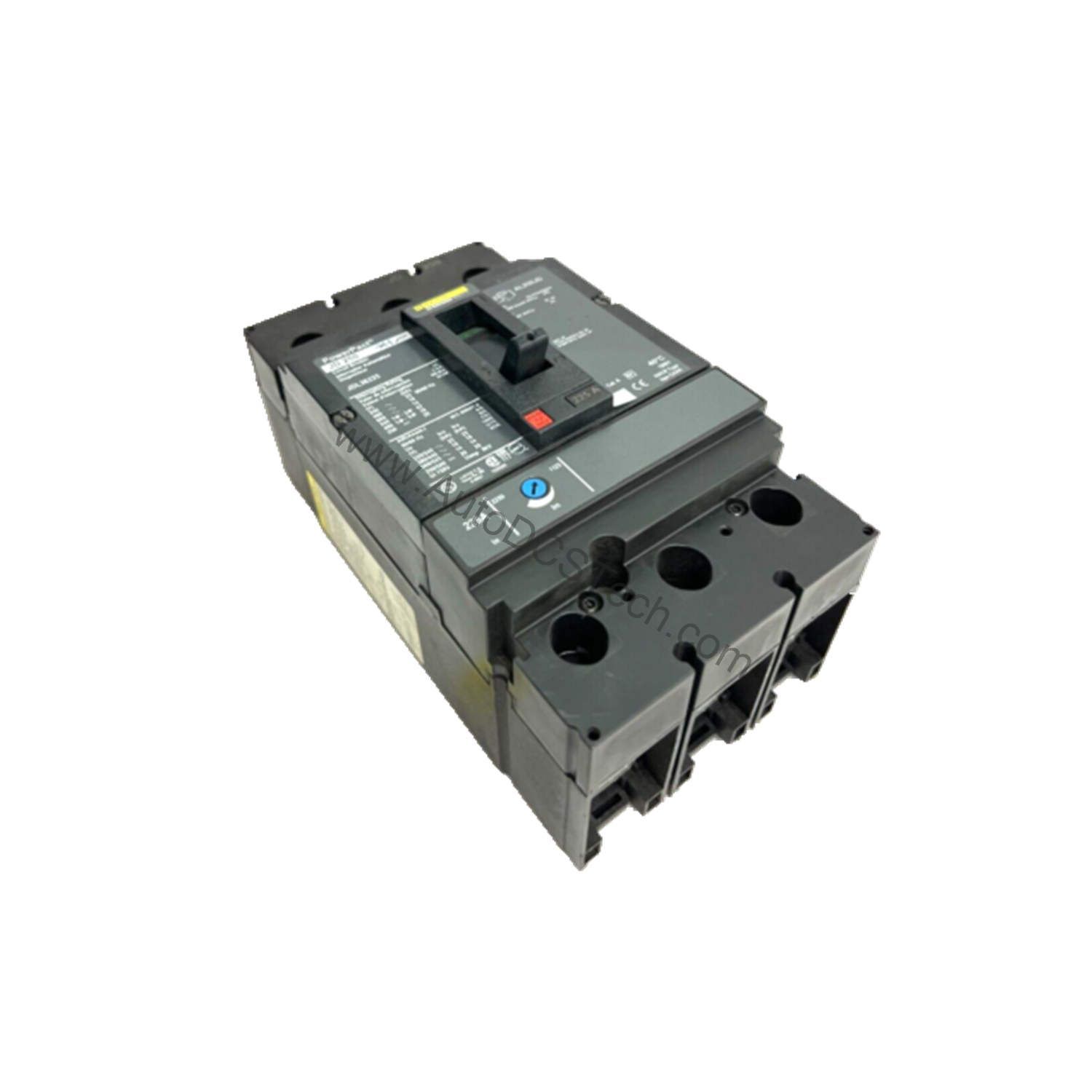 Figure 2: Technical layout and connection details for the Schneider JDL36225 industrial automation component.