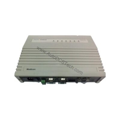 Figure 1: Front view of the Schneider NWBP85002 industrial automation component showing its physical design and enclosure.