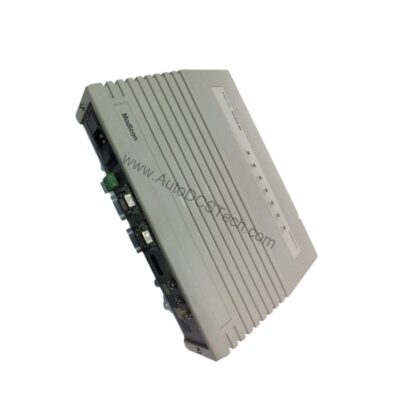 Figure 2: Technical layout and connection details for the Schneider NWBP85002 industrial automation component.