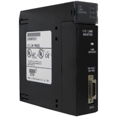 Figure 1: Front view of the GE IC693BEM321 industrial automation component showing its physical design and enclosure.