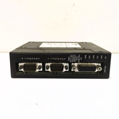 Figure 1: Front view of the GE IC693BEM340 industrial automation component showing its physical design and enclosure.