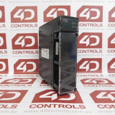 Figure 1: Front view of the GE IC693CMM301 industrial automation component showing its physical design and enclosure.