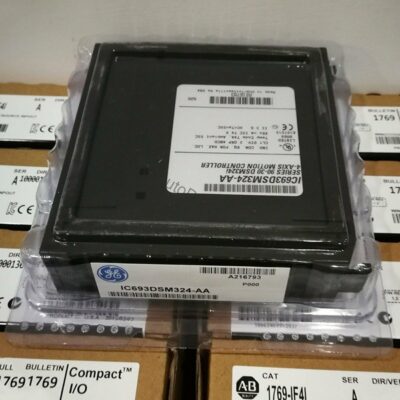 Figure 1: Front view of the GE IC693DSM324 industrial automation component showing its physical design and enclosure.