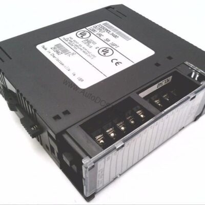 Figure 1: Front view of the GE IC693MDL340 industrial automation component showing its physical design and enclosure.