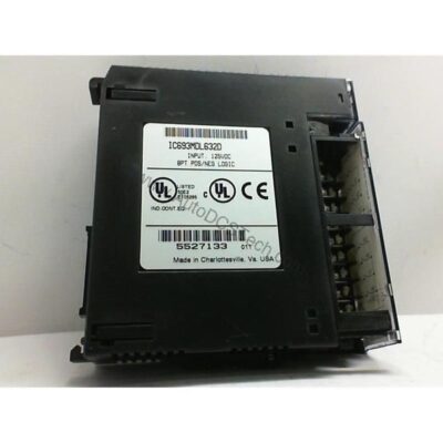 Figure 1: Front view of the GE IC693MDL632 industrial automation component showing its physical design and enclosure.