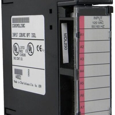 Figure 1: Front view of the GE IC693MDL741 industrial automation component showing its physical design and enclosure.