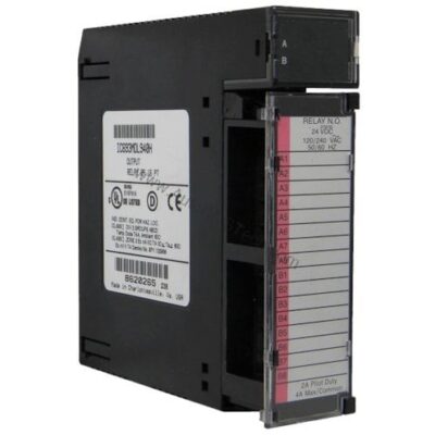 Figure 1: Front view of the GE IC693MDL748 industrial automation component showing its physical design and enclosure.
