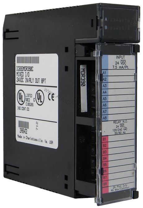GE Fanuc IC693MDR390 Series 90-30 24 VDC Discrete Combination I/O Module