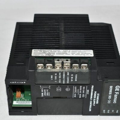 Figure 1: Front view of the GE IC693PWR325 industrial automation component showing its physical design and enclosure.