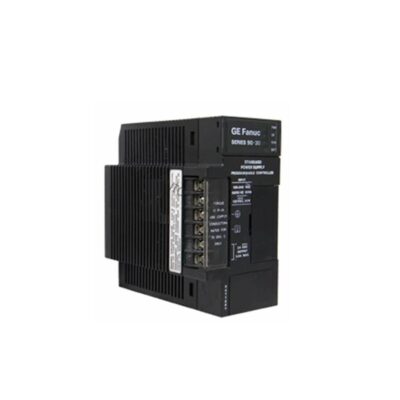 Figure 1: Front view of the GE IC693PWR328 industrial automation component showing its physical design and enclosure.