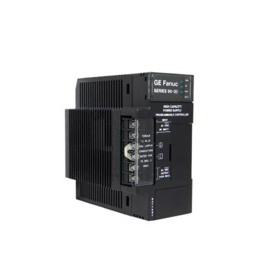 Figure 1: Front view of the GE IC693PWR331 industrial automation component showing its physical design and enclosure.