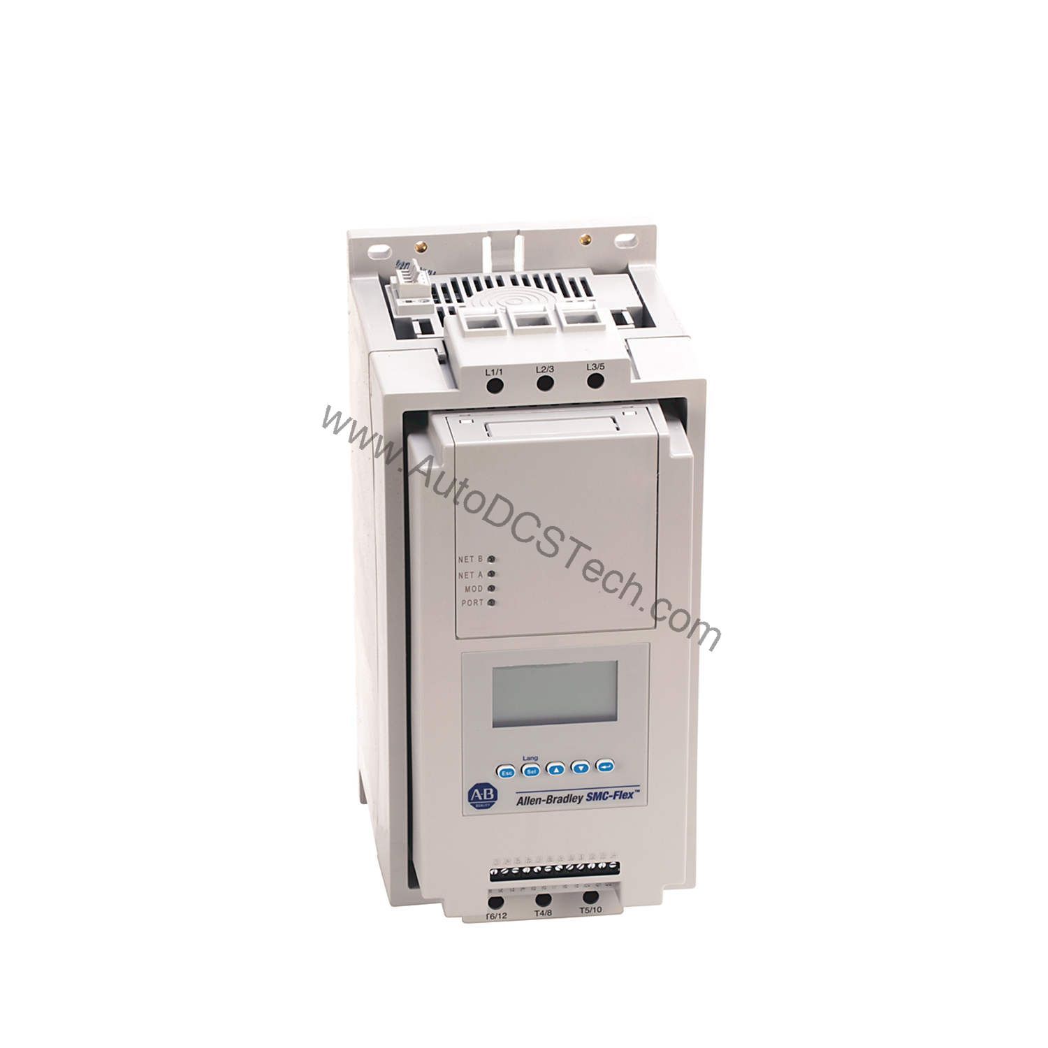 Figure 1: Front view of the Allen-Bradley 150-F108FHD industrial automation component showing its physical design and enclosure.