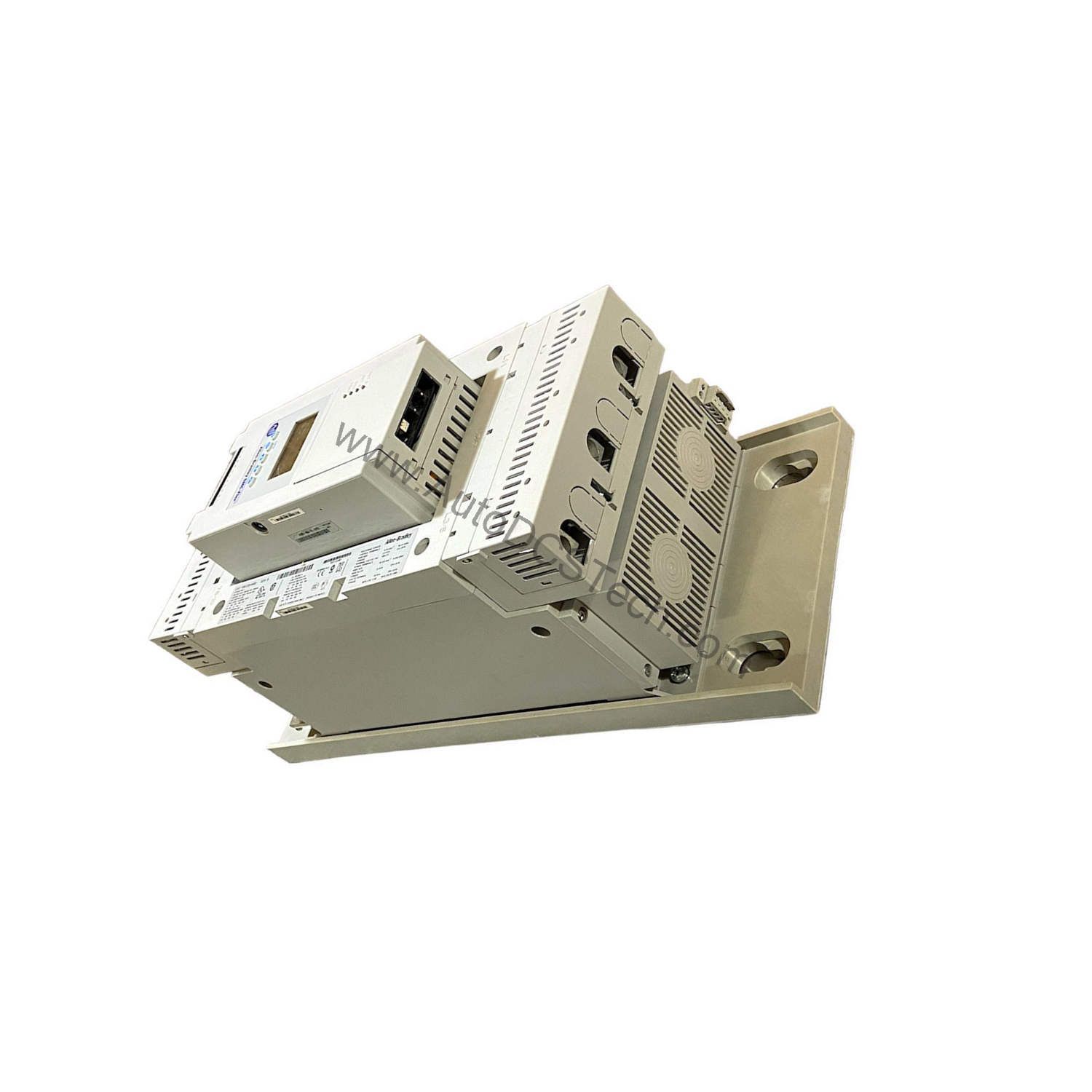 Figure 1: Front view of the Allen-Bradley 150-F201NBD industrial automation component showing its physical design and enclosure.