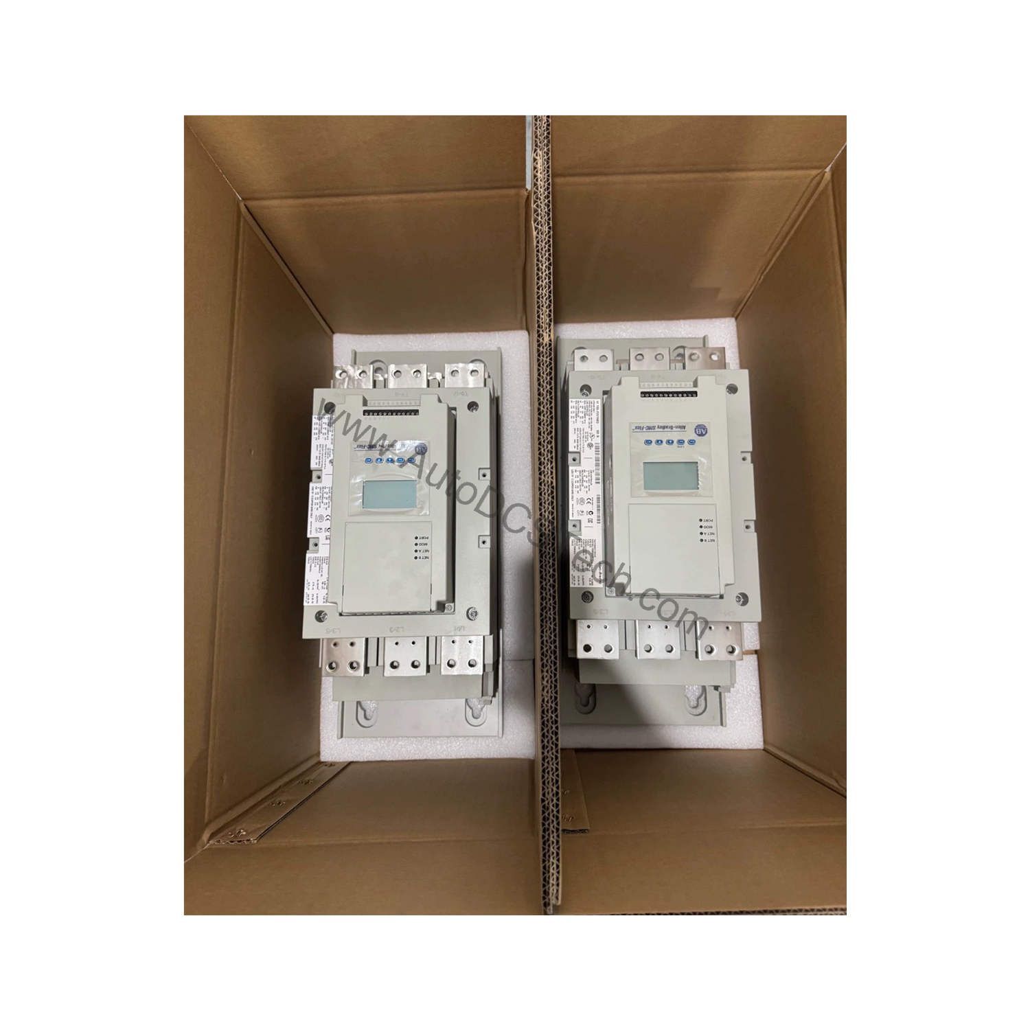 Figure 1: Front view of the Allen-Bradley 150-F317NZD industrial automation component showing its physical design and enclosure.